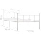 Bettgestell Weiß Metall 90×200 cm Bettgestell Weiß Metall 90×200 cm