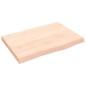 Tischplatte 60x40x4 cm Massivholz Eiche Unbehandelt Tischplatte 60x40x4 cm Massivholz Eiche Unbehandelt