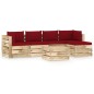 6-tlg. Garten-Lounge-Set mit Kissen Grün Imprägniertes Holz 6-tlg. Garten-Lounge-Set mit Kissen Grün Imprägniertes Holz