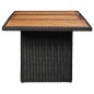 Garten-Esstisch Schwarz 200x100x74 cm Poly Rattan Garten-Esstisch Schwarz 200x100x74 cm Poly Rattan