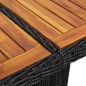 Garten-Esstisch Schwarz 200x100x74 cm Poly Rattan Garten-Esstisch Schwarz 200x100x74 cm Poly Rattan