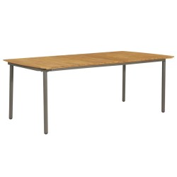 Gartentisch 200x100x72 cm Akazie Massivholz und Stahl