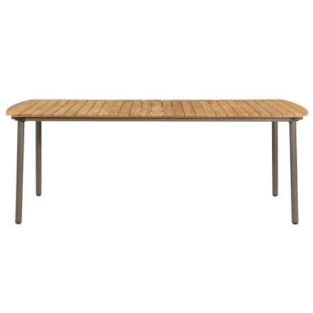 Gartentisch 200x100x72 cm Akazie Massivholz und Stahl