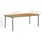 Gartentisch 200x100x72 cm Akazie Massivholz und Stahl Gartentisch 200x100x72 cm Akazie Massivholz und Stahl