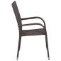 vidaXL Stapelbare Gartenstühle 6 Stk. Poly Rattan Braun vidaXL Stapelbare Gartenstühle 6 Stk. Poly Rattan Braun