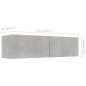 TV-Schrank Betongrau 120x30x30 cm Holzwerkstoff TV-Schrank Betongrau 120x30x30 cm Holzwerkstoff