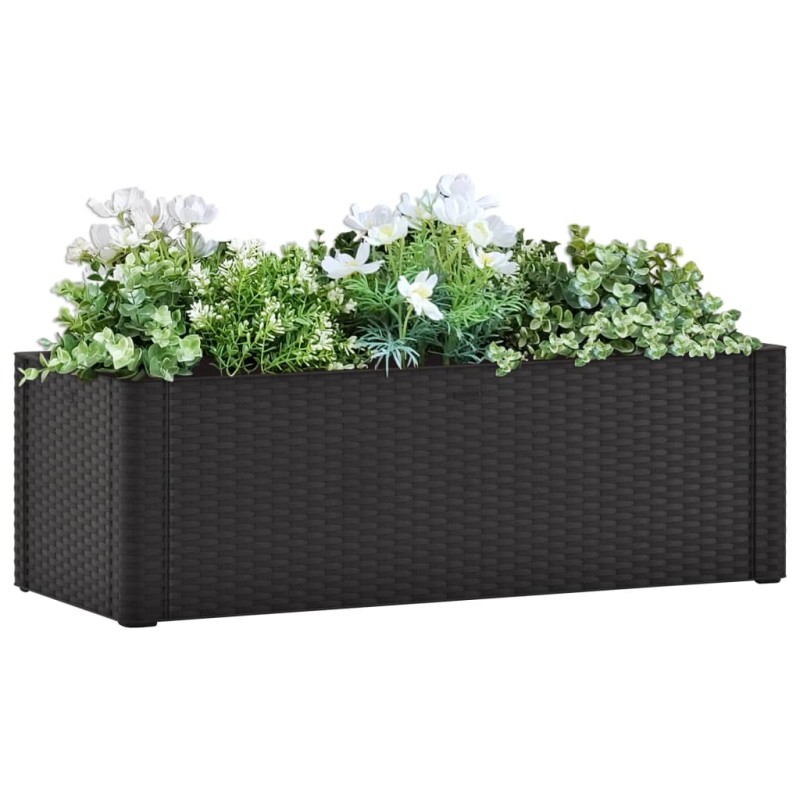 Garten-Hochbeet Selbstbewässerungssystem Anthrazit 100x43x33 cm Garten-Hochbeet Selbstbewässerungssystem Anthrazit 100x43x33 cm