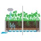 Garten-Hochbeet mit Spalier Selbstbewässerungssystem Anthrazit Garten-Hochbeet mit Spalier Selbstbewässerungssystem Anthrazit