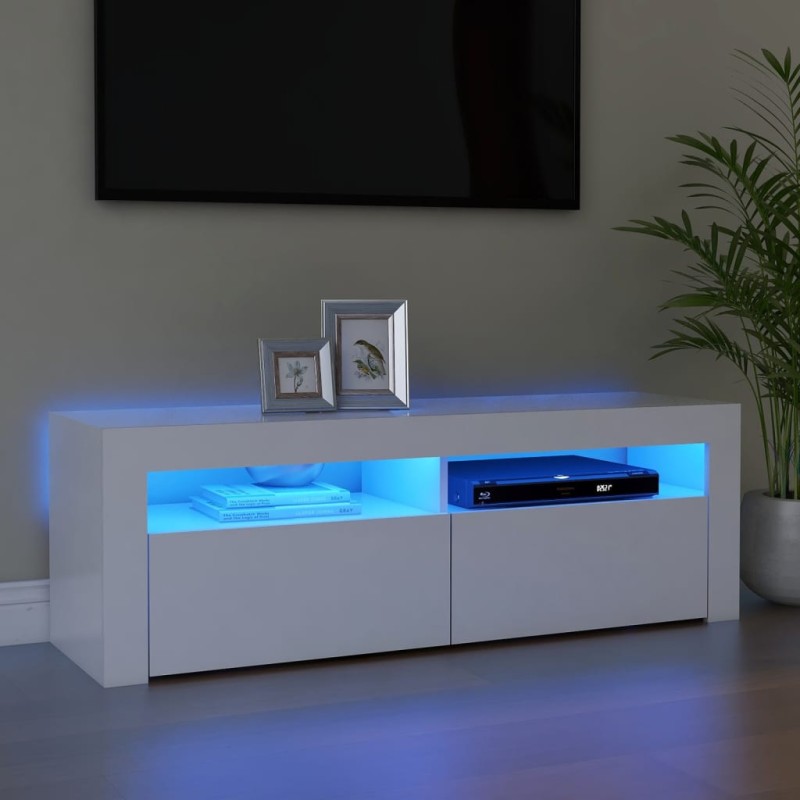 TV-Schrank mit LED-Leuchten Weiß 120x35x40 cm TV-Schrank mit LED-Leuchten Weiß 120x35x40 cm