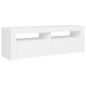 TV-Schrank mit LED-Leuchten Weiß 120x35x40 cm TV-Schrank mit LED-Leuchten Weiß 120x35x40 cm