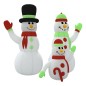 Aufblasbare Schneemann-Familie mit LEDs 500 cm Aufblasbare Schneemann-Familie mit LEDs 500 cm