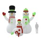 Aufblasbare Schneemann-Familie mit LEDs 500 cm Aufblasbare Schneemann-Familie mit LEDs 500 cm