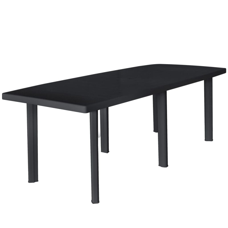 Gartentisch Anthrazit 216 x 90 x 72 cm Kunststoff Gartentisch Anthrazit 216 x 90 x 72 cm Kunststoff