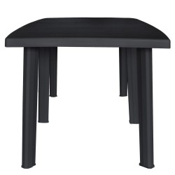 Gartentisch Anthrazit 216 x 90 x 72 cm Kunststoff
