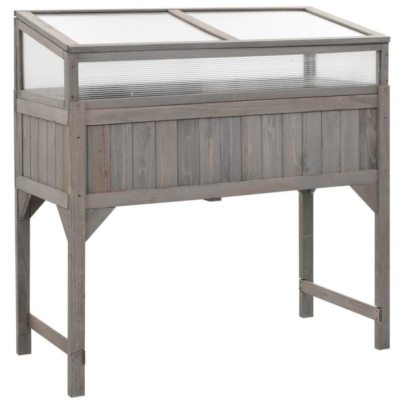 Hochbeet mit Gewächshaus 110x54x120 cm Massivholz Tanne Hochbeet mit Gewächshaus 110x54x120 cm Massivholz Tanne
