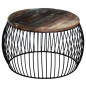 Couchtisch Rund Altholz Massiv 68x37 cm Couchtisch Rund Altholz Massiv 68x37 cm