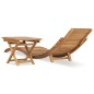vidaXL Klappbare Sonnenliege mit Tisch Massivholz Teak vidaXL Klappbare Sonnenliege mit Tisch Massivholz Teak