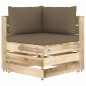 8-tlg. Garten-Lounge-Set mit Kissen Grün Imprägniertes Holz