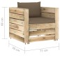 8-tlg. Garten-Lounge-Set mit Kissen Grün Imprägniertes Holz