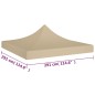 Partyzelt-Dach 3x3 m Beige 270 g/m² Partyzelt-Dach 3x3 m Beige 270 g/m²