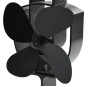 Ofenventilator Wärmebetrieben 4 Blätter Schwarz Ofenventilator Wärmebetrieben 4 Blätter Schwarz