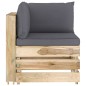 6-tlg. Garten-Lounge-Set mit Kissen Grün Imprägniertes Holz 6-tlg. Garten-Lounge-Set mit Kissen Grün Imprägniertes Holz