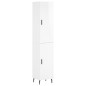 Highboard Hochglanz-Weiß 34,5x34x180 cm Holzwerkstoff Highboard Hochglanz-Weiß 34,5x34x180 cm Holzwerkstoff