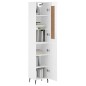 Highboard Hochglanz-Weiß 34,5x34x180 cm Holzwerkstoff Highboard Hochglanz-Weiß 34,5x34x180 cm Holzwerkstoff