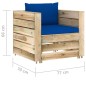 7-tlg. Garten-Lounge-Set mit Kissen Grün Imprägniertes Holz 7-tlg. Garten-Lounge-Set mit Kissen Grün Imprägniertes Holz