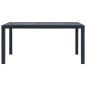 Gartentisch Anthrazit 150 x 90 x 72 cm Kunststoff Rattan-Optik Gartentisch Anthrazit 150 x 90 x 72 cm Kunststoff Rattan-Optik