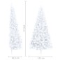 Künstlicher Halber Weihnachtsbaum mit Ständer Weiß 240 cm PVC Künstlicher Halber Weihnachtsbaum mit Ständer Weiß 240 cm PVC
