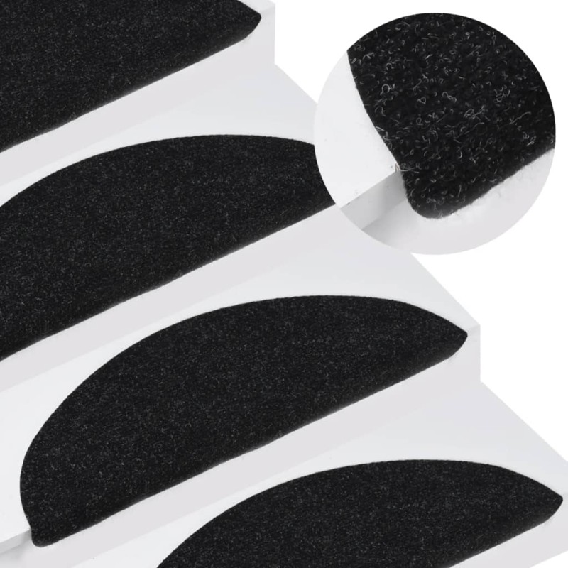 Stufenmatten Selbstklebend 15 Stk. 56x17x3 cm Schwarz Stufenmatten Selbstklebend 15 Stk. 56x17x3 cm Schwarz