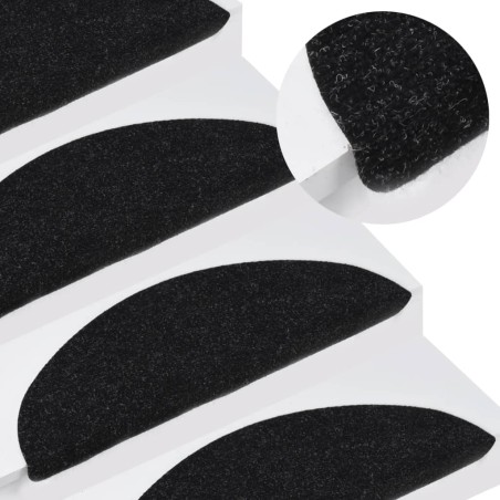 Stufenmatten Selbstklebend 15 Stk. 56x17x3 cm Schwarz