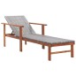 Sonnenliege Poly Rattan und Akazie Massivholz Grau Sonnenliege Poly Rattan und Akazie Massivholz Grau