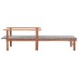 Sonnenliege Poly Rattan und Akazie Massivholz Grau Sonnenliege Poly Rattan und Akazie Massivholz Grau