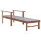 Sonnenliege Poly Rattan und Akazie Massivholz Grau Sonnenliege Poly Rattan und Akazie Massivholz Grau