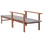 Sonnenliege Poly Rattan und Akazie Massivholz Grau Sonnenliege Poly Rattan und Akazie Massivholz Grau