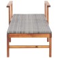 Sonnenliege Poly Rattan und Akazie Massivholz Grau Sonnenliege Poly Rattan und Akazie Massivholz Grau