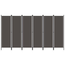vidaXL 6-tlg. Raumteiler Anthrazit 300x180 cm
