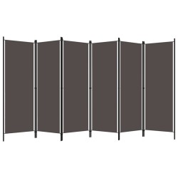 vidaXL 6-tlg. Raumteiler Anthrazit 300x180 cm