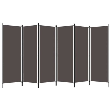 vidaXL 6-tlg. Raumteiler Anthrazit 300x180 cm