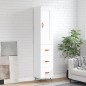 Highboard Weiß 34,5x34x180 cm Holzwerkstoff Highboard Weiß 34,5x34x180 cm Holzwerkstoff
