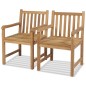 Gartenstühle 2 Stk. Massivholz Teak Gartenstühle 2 Stk. Massivholz Teak