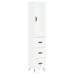 Highboard Weiß 34,5x34x180 cm Holzwerkstoff