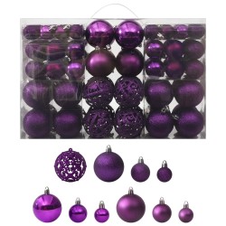 vidaXL 100-tlg. Weihnachtskugel-Set Lila