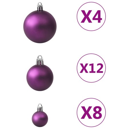 vidaXL 100-tlg. Weihnachtskugel-Set Lila