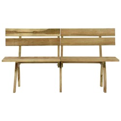 vidaXL Gartenbank 160 cm Kiefernholz Imprägniert