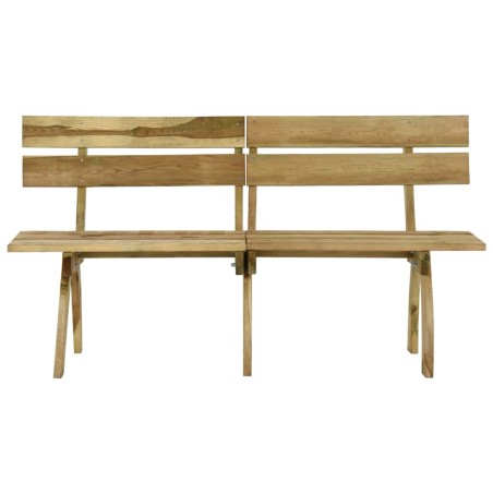 vidaXL Gartenbank 160 cm Kiefernholz Imprägniert