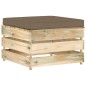 7-tlg. Garten-Lounge-Set mit Kissen Grün Imprägniertes Holz 7-tlg. Garten-Lounge-Set mit Kissen Grün Imprägniertes Holz