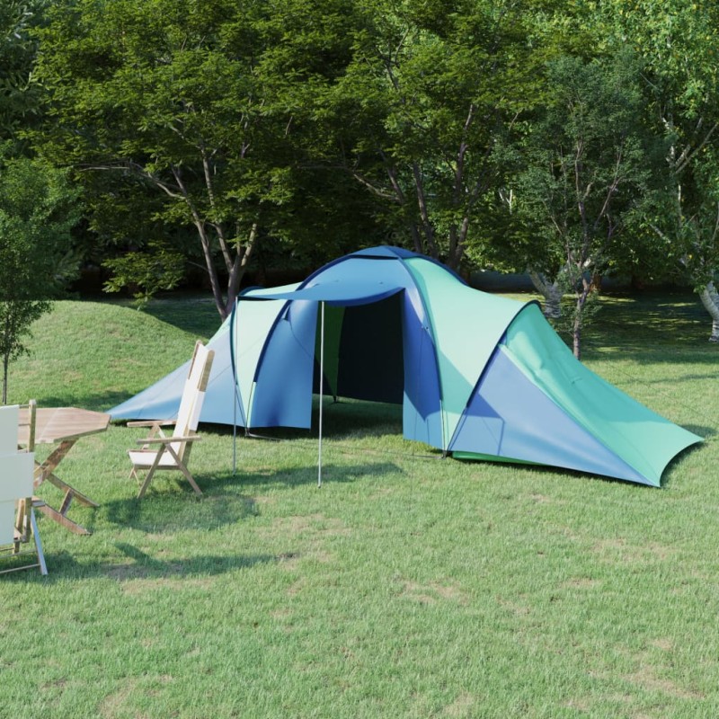 Campingzelt 6 Personen Blau und Grün Campingzelt 6 Personen Blau und Grün